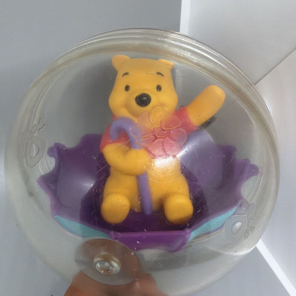 Vtg RARE Disney Winnie the Pooh Rattling Sensory Rolling Ball Toy